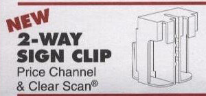 2-Way Sign Clip for retail shelving display