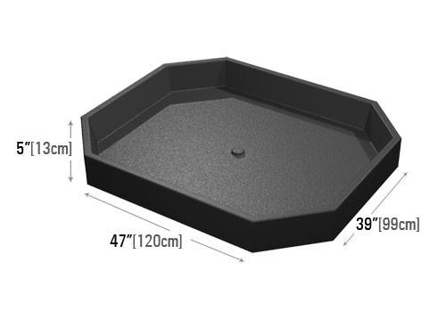 dimensions for bin top for grocery store and supermarket display