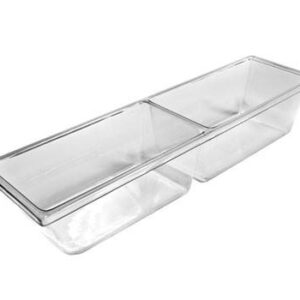 two compartment molded clear pan MP7K