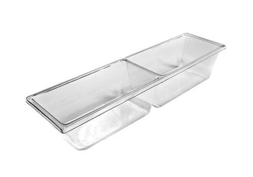 two compartment molded clear pan MP7K
