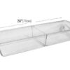dimensions of Two Compartment Removable Divider Clear Meat Pan (MPIH)