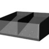 clear front shelf organizer with permanent divider