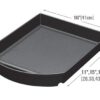 notched curved front shelf organizer