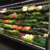 produce fence display labeled organic 001