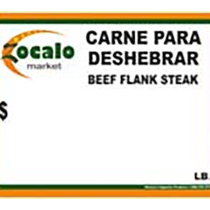 Example of a fully customizable and reusable grocery sign card for produce displays in espanol