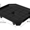 Bin Base for Retail Produce Display (BL 110W) 4" - Image 2